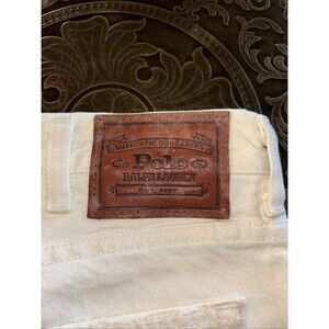 Polo Ralph Lauren VINTAGE Straight Leg Jeans Mens 36x30 White Denim
